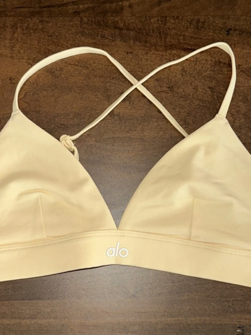 Alo Yoga Splendor Bra Candlelight Yellow Sz Extra Small NEW